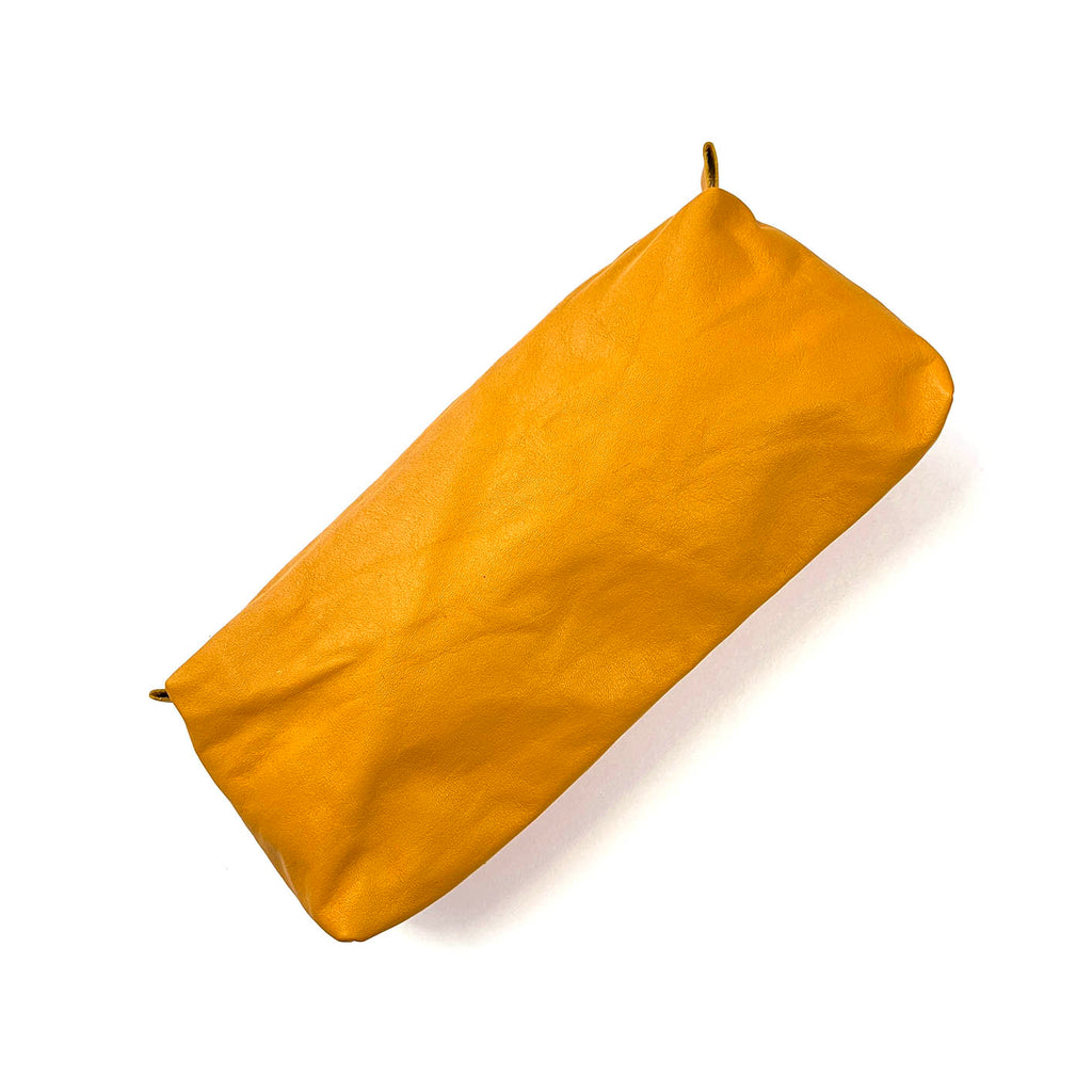 MIBA LEATHER SLOUCH BAG / Warm Yellow Leather