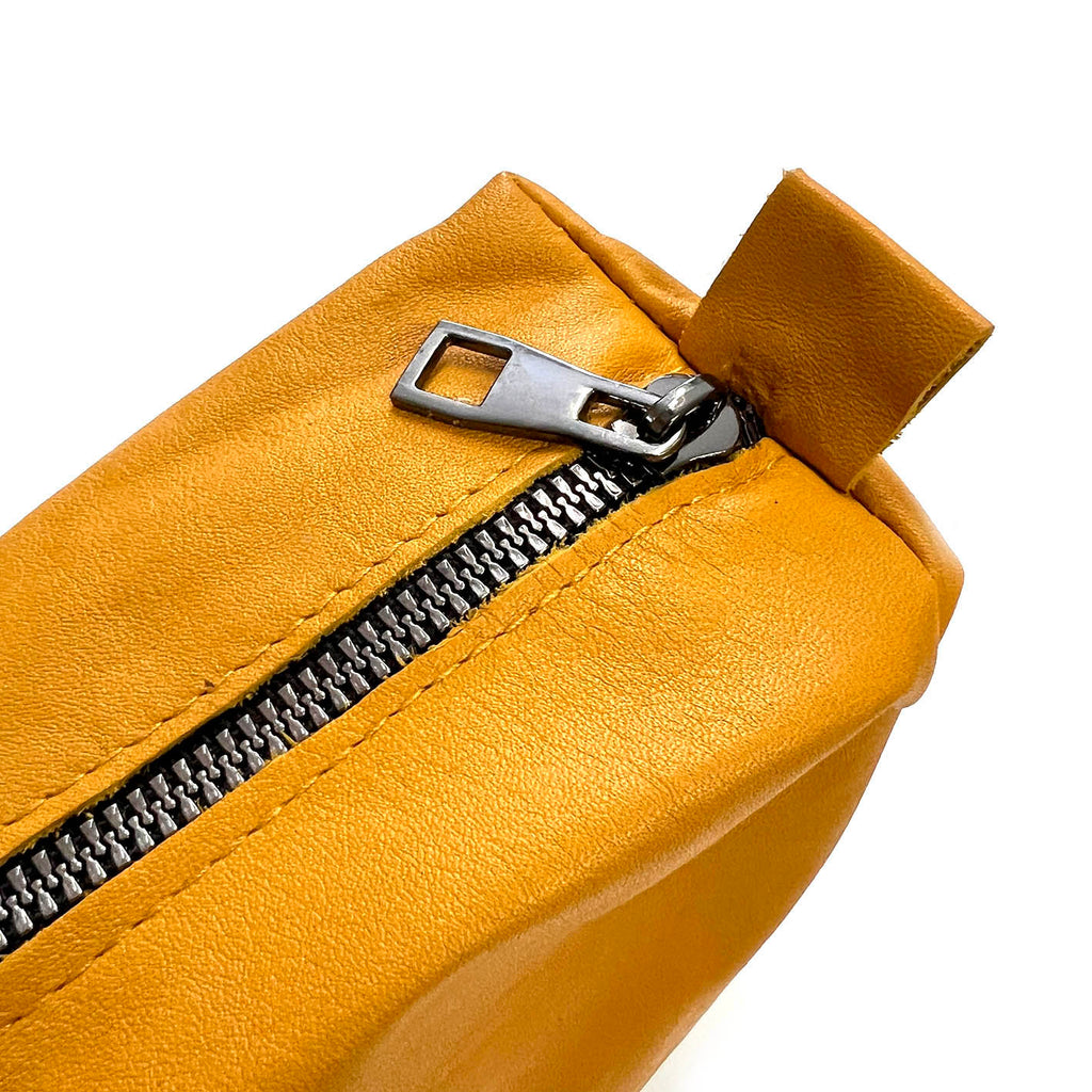 MIBA LEATHER SLOUCH BAG / Warm Yellow Leather