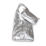 MIBA LEATHER SLOUCH BAG / Silver Speckle