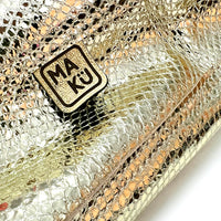 MIBA LEATHER SLOUCH BAG / Golden Snake