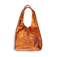MIBA LEATHER SLOUCH BAG / Dark Tangerine