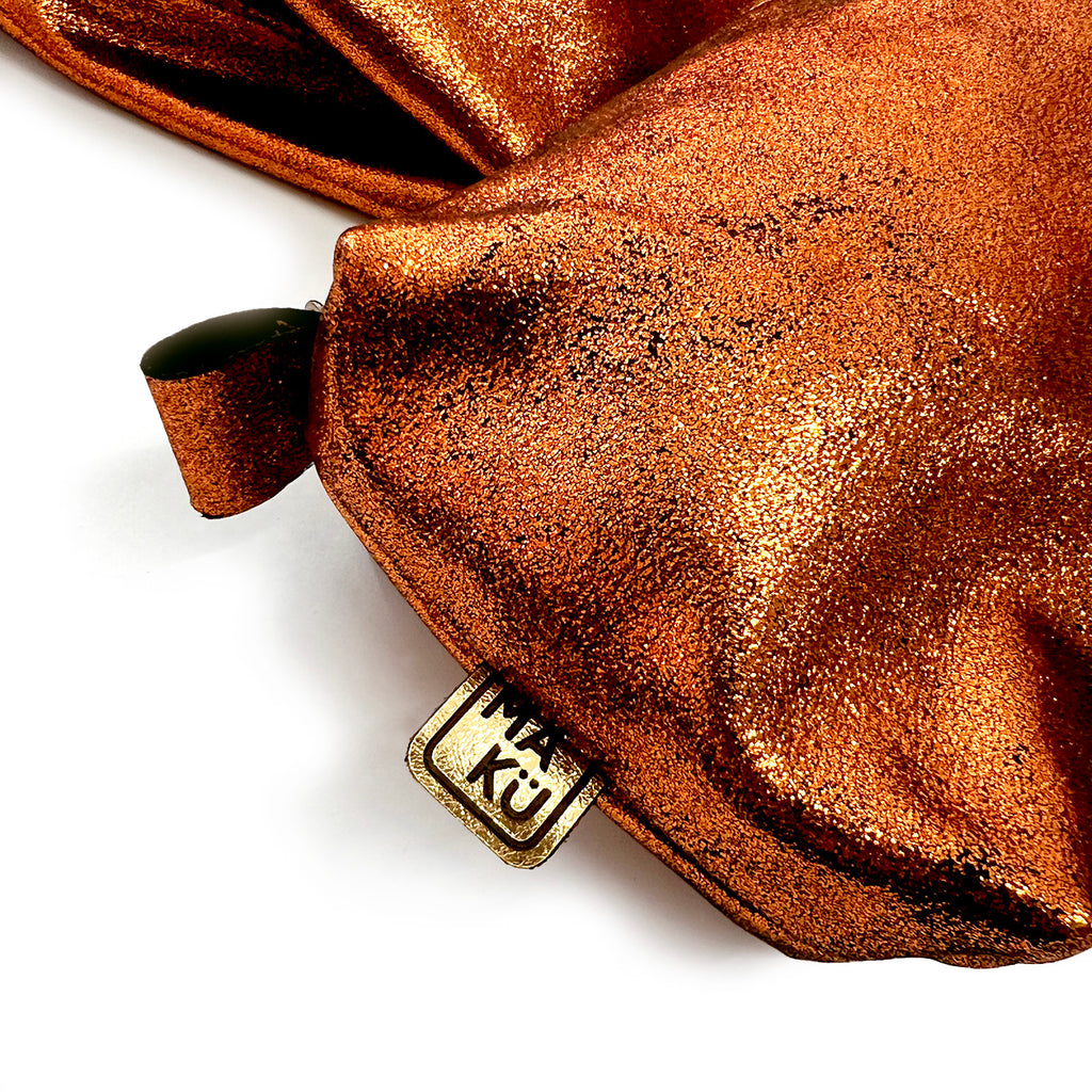 MIBA LEATHER SLOUCH BAG / Dark Tangerine