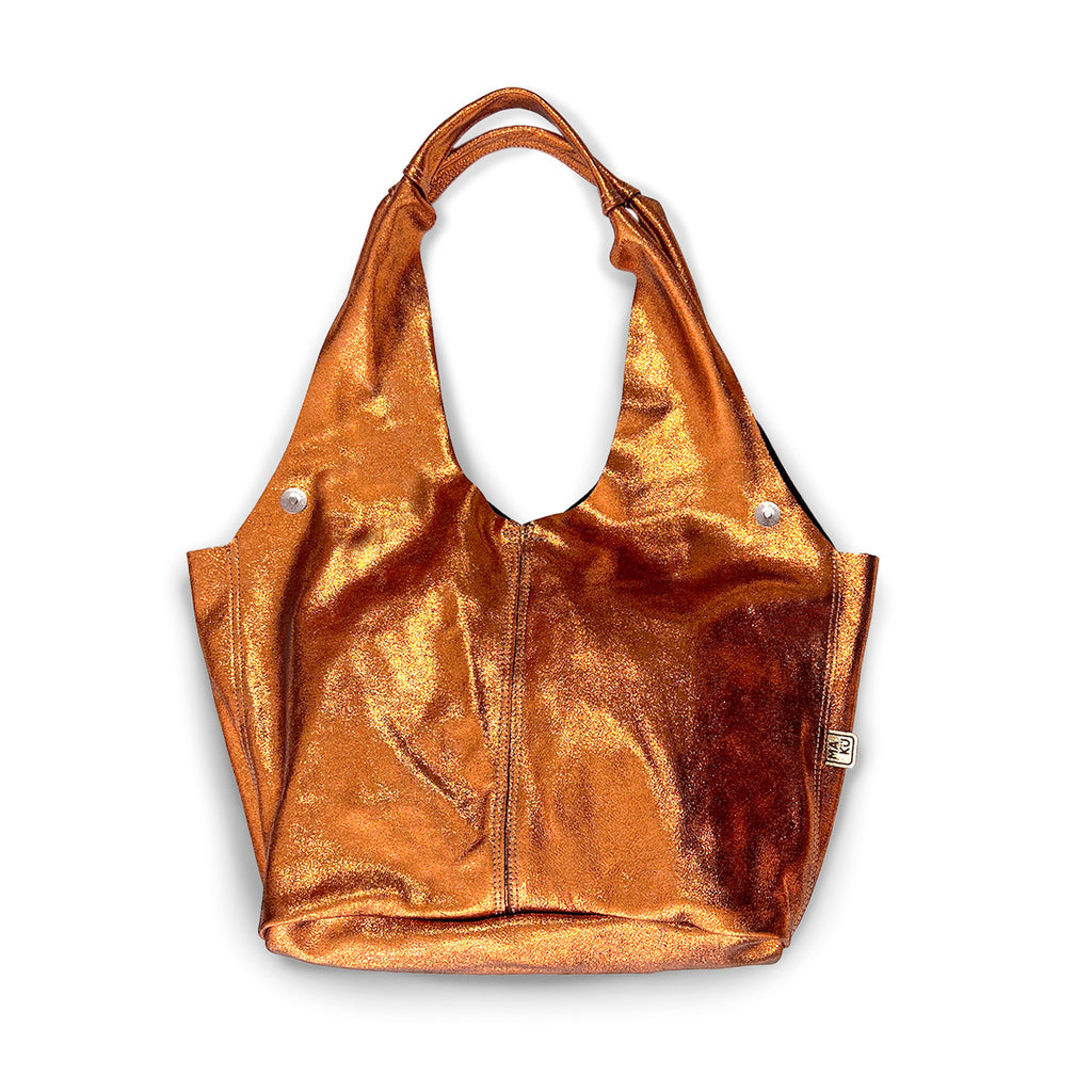 MIBA LEATHER SLOUCH BAG / Dark Tangerine