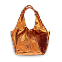 MIBA LEATHER SLOUCH BAG / Dark Tangerine