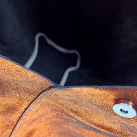 MIBA LEATHER SLOUCH BAG / Dark Tangerine