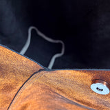 MIBA LEATHER SLOUCH BAG / Dark Tangerine