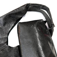 MIBA LEATHER SLOUCH BAG / Black Snake