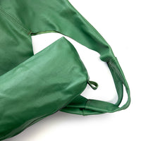 MIBA LEATHER SLOUCH BAG / Leaf Green Leather