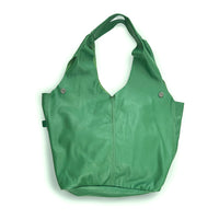MIBA LEATHER SLOUCH BAG / Leaf Green Leather
