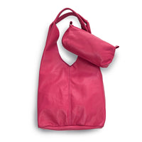 MIBA LEATHER SLOUCH BAG / Sorbet Pink Leather