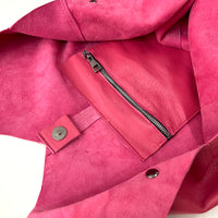 MIBA LEATHER SLOUCH BAG / Sorbet Pink Leather