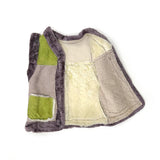 STEPPE kids' gilet S / Green + Grey