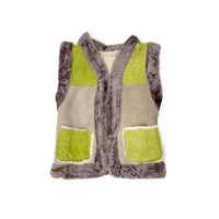 STEPPE kids' gilet S / Green + Grey