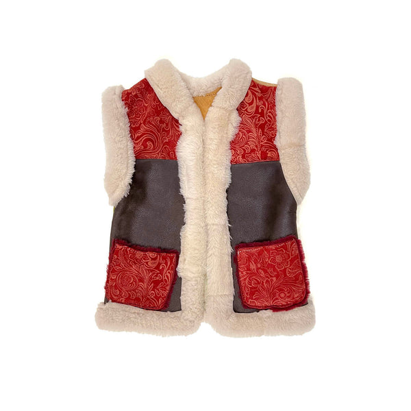 STEPPE kids' gilet S / Berry + Black