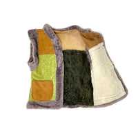 STEPPE kids' gilet S / Tan + Green