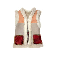 STEPPE kids' gilet M / Pink, Grey + Berry