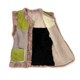 STEPPE kids' gilet M / Green, Grey + Black