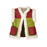 STEPPE kids' gilet M / Berry + Green