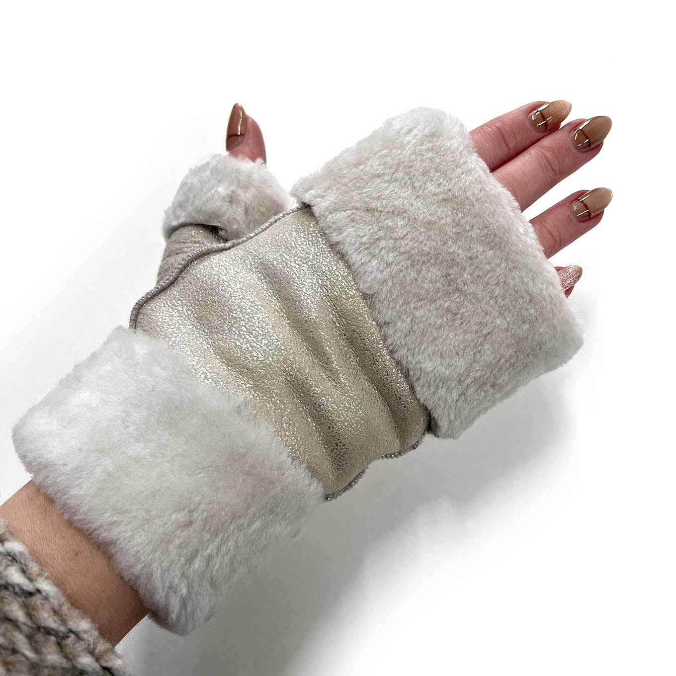 FINGERLESS GLOVES / Champagne