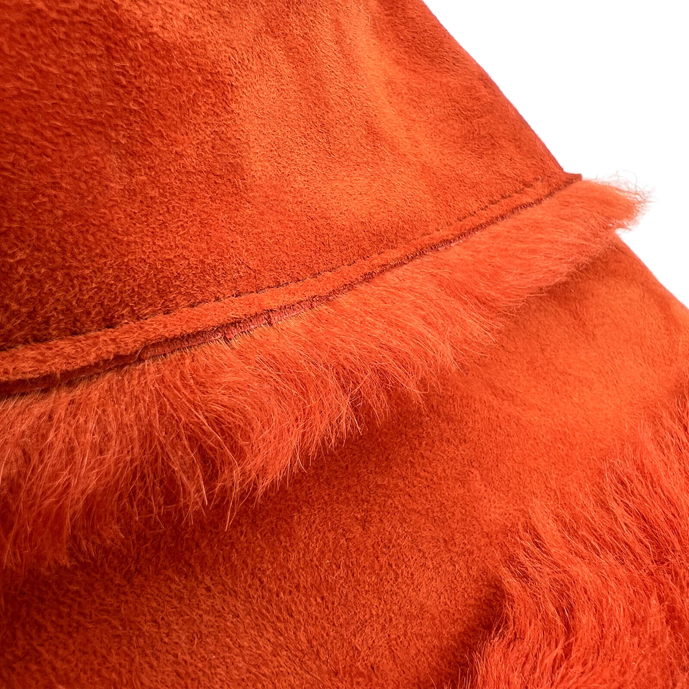 BUCKET HAT / Orange Toscana + Suede reversible