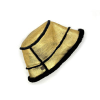 BUCKET HAT / Black + Gold reversible