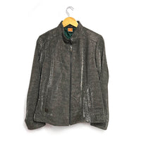 JENKA Ladies' Leather Biker Jacket / Shimmering Snake