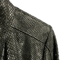 JENKA Ladies' Leather Biker Jacket / Shimmering Snake