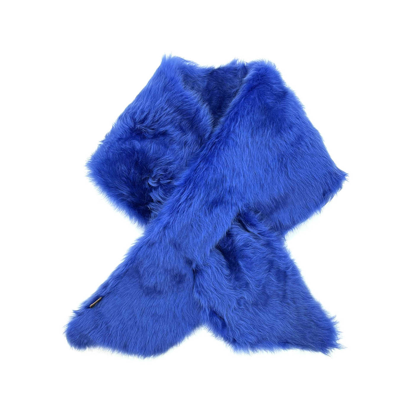 FIFI Blue Toscana Sheepskin Scarf / Collar