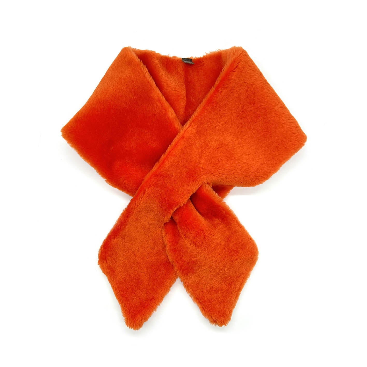 FIFI Orange Sheepskin Scarf / Long