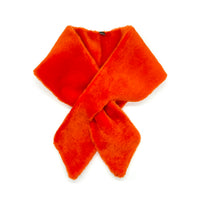 FIFI Orange Sheepskin Scarf / Long