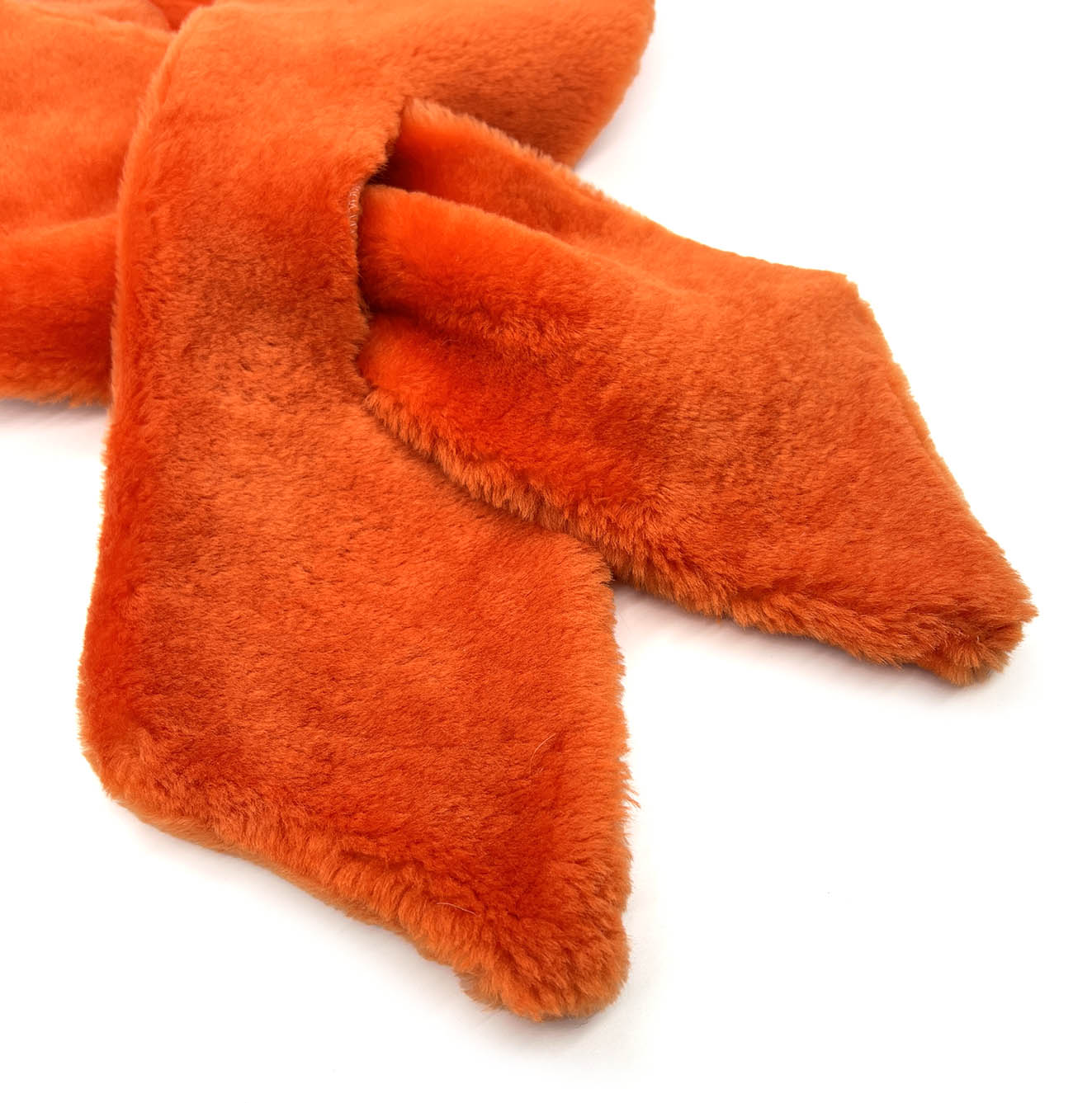 FIFI Orange Sheepskin Scarf / Long