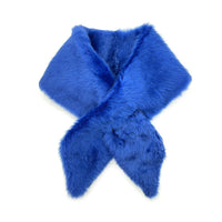 FIFI Blue Toscana Sheepskin Scarf / Long