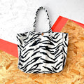 SHOPA CANVAS TOTE BAG / Large Zebra Print
