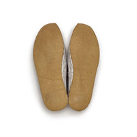 CHARYK TINSEL SILVER / hand-stitched leather slip-ons
