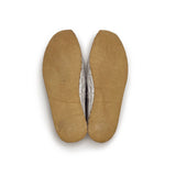 CHARYK TINSEL SILVER / hand-stitched leather slip-ons