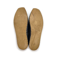 CHARYK PAISLEY PEWTER / hand-stitched leather slippers