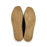 CHARYK PAISLEY PEWTER / hand-stitched leather slippers