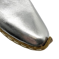 CHARYK TINSEL SILVER / hand-stitched leather slip-ons
