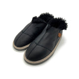 MERDANA BLACK LEATHER / Limited edition slippers