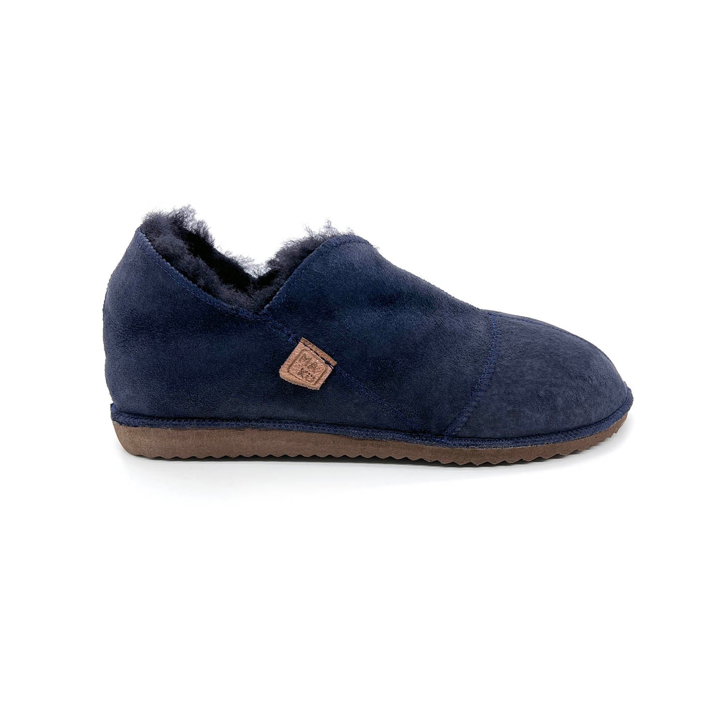 MERDANA NAVY / Sheepskin slippers