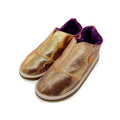 MERDANA SEQUIN GOLD + PURPLE / Sheepskin slippers