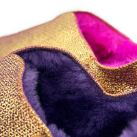 MERDANA SEQUIN GOLD + FUCHSIA / Limited edition slippers