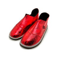 MERDANA CRIMSON SHINE / Sheepskin slippers