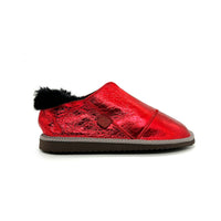 MERDANA CRIMSON SHINE / Sheepskin slippers