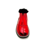 MERDANA CRIMSON SHINE / Sheepskin slippers