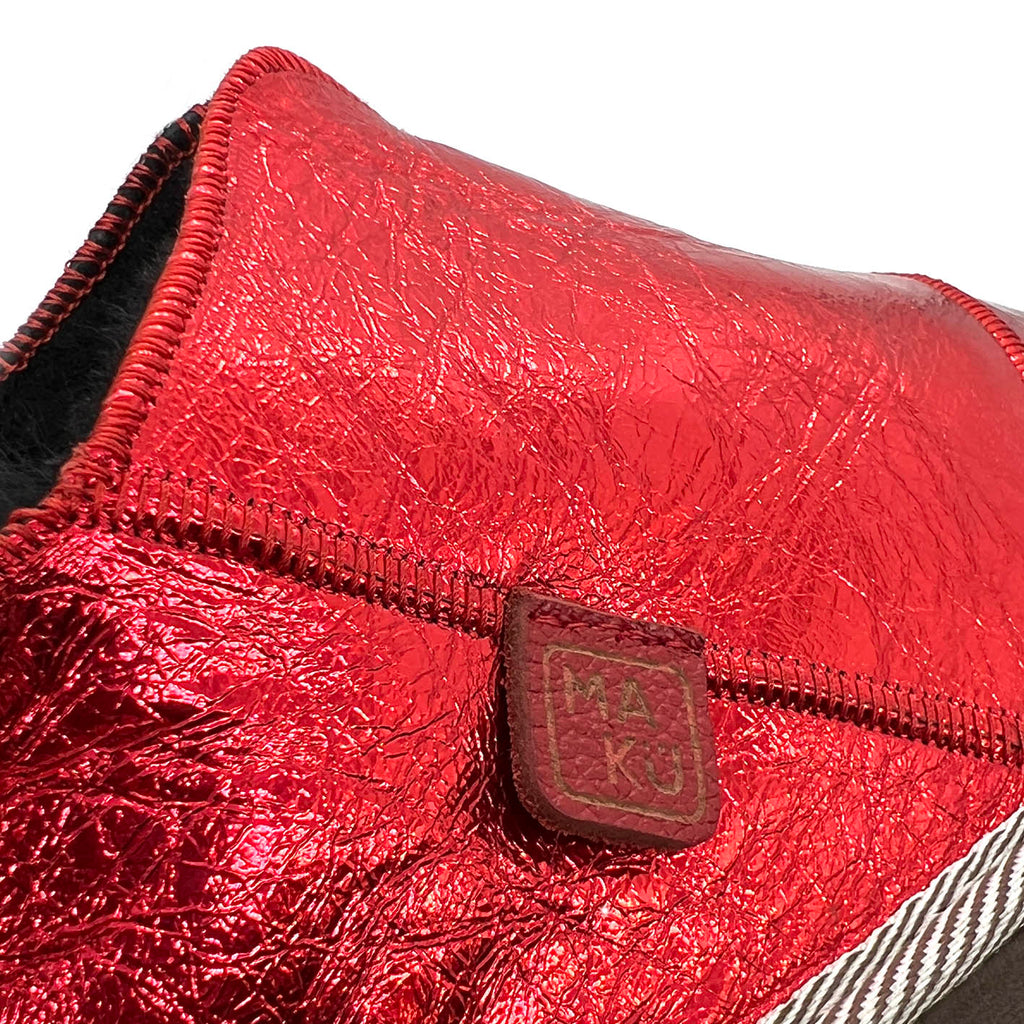 MERDANA CRIMSON SHINE / Sheepskin slippers