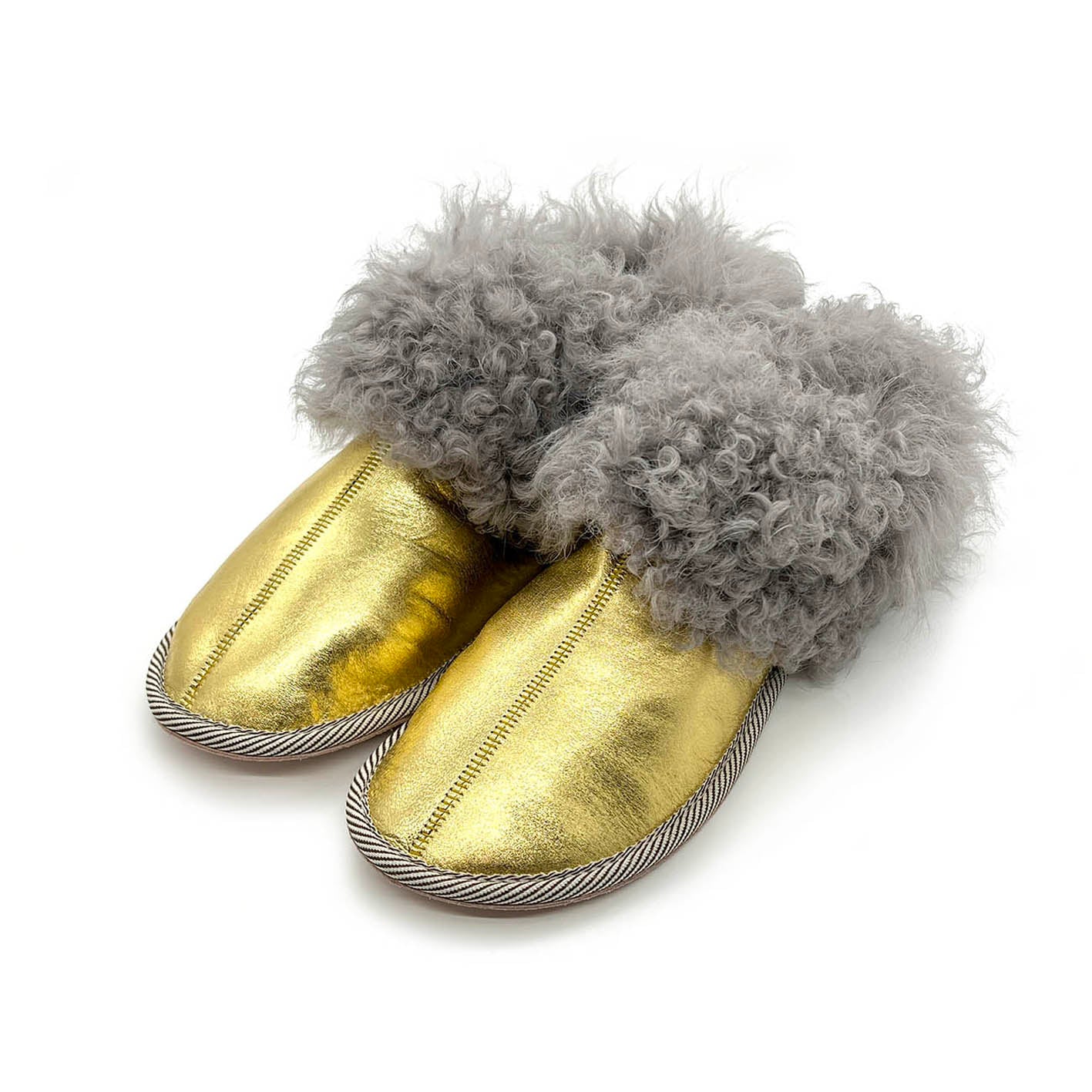 PATIQ NEW GOLD / Sheepskin slippers