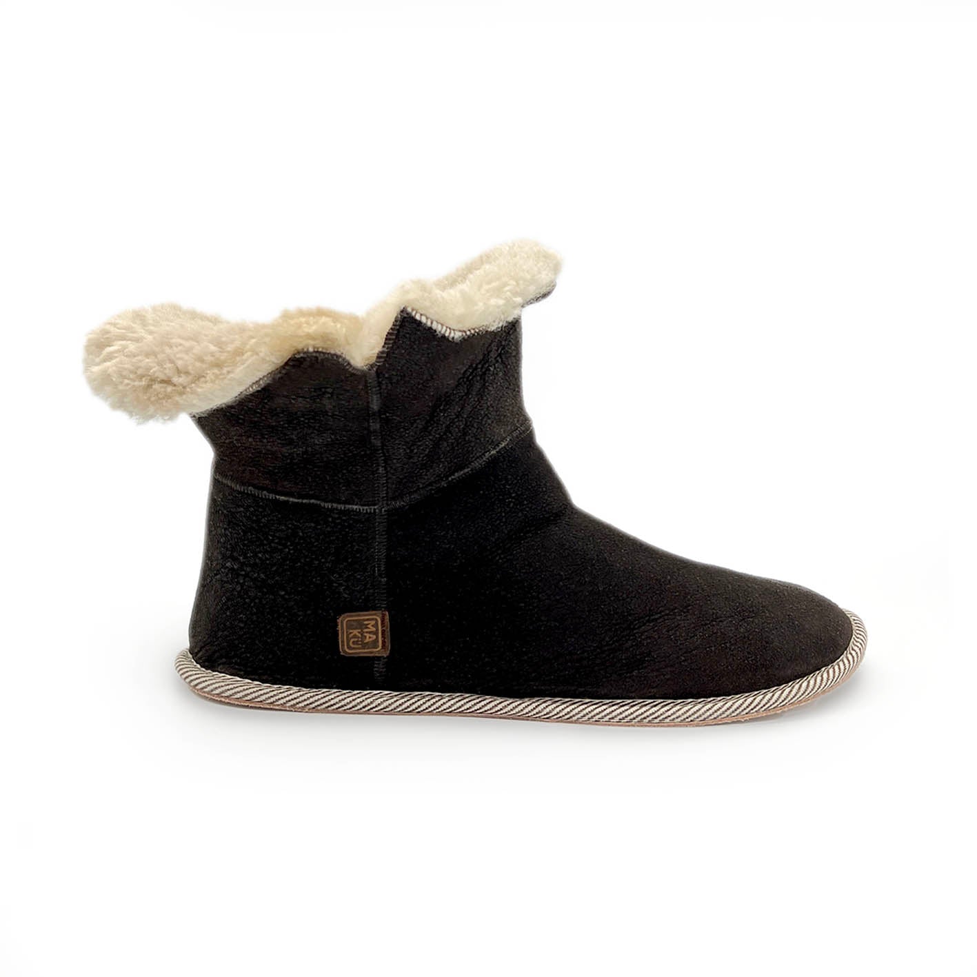 PATIQ SLATE + NATURAL / Sheepskin slippers
