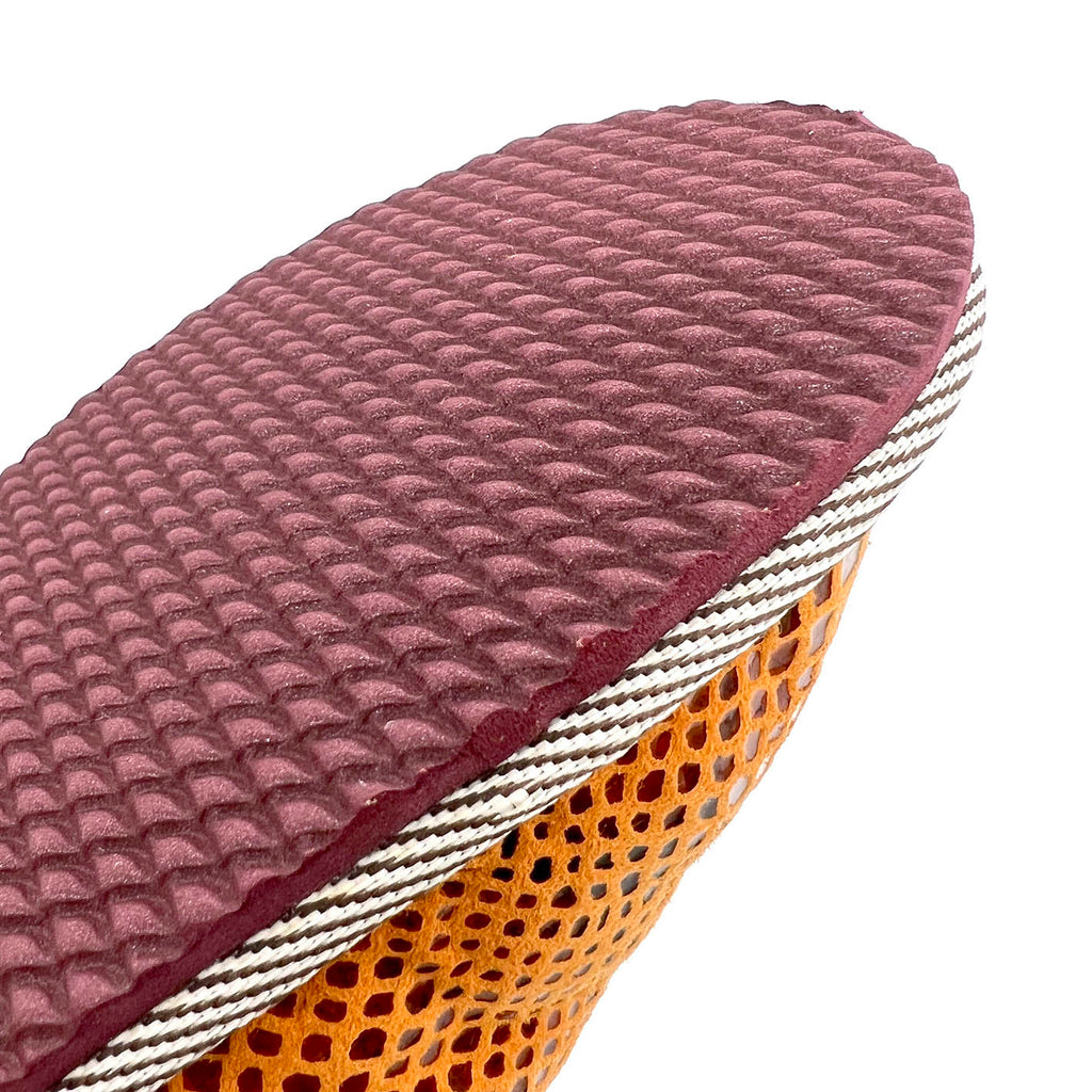 PATIQ SNAKE PRINT ORANGE / Sheepskin slippers