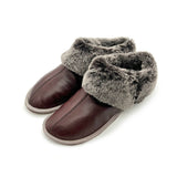 PATIQ CHESTNUT LEATHER / Sheepskin slippers